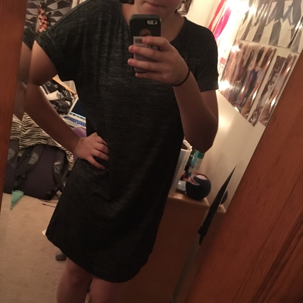 Heather grey t-shirt dress